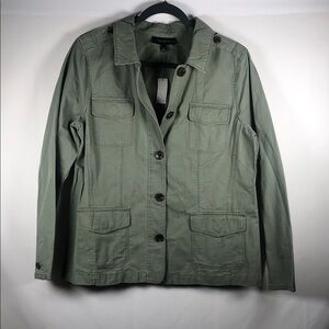 Talbots Sage Green Military-Style Field Jacket